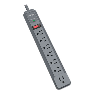 Kensington Guardian Premium Surge Protector, 7 Outlets, 6 ft Cord, 540 Joules, Gray (38217)