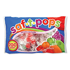 Saf-T-Pops, Assorted Flavors, Individually Wrapped, 200/Pack (182)