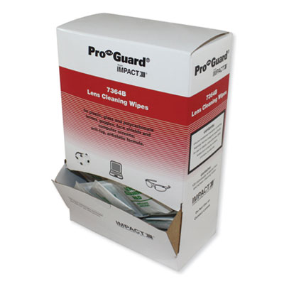 Impact Pro-Guard Disposable Lens Cleaning Wipes, 5.1 x 8.1, 100/Box (7364B)