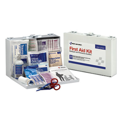 First Aid Only First Aid Kit for 25 People, 107 Pieces, OSHA Compliant, Metal Case (224U)