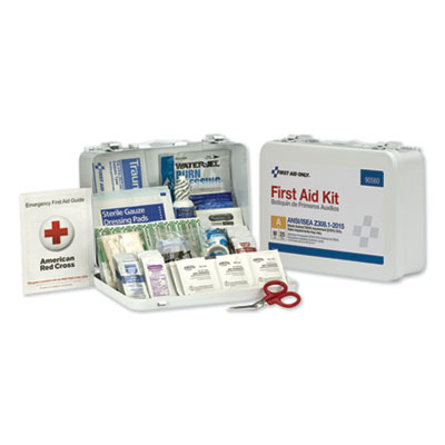 First Aid Only ANSI Class A Bulk First Aid Kit, 89 Pieces, Metal Case (90560)