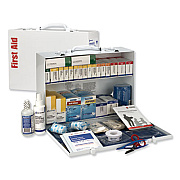 First Aid Only ANSI 2015 Compliant Industrial First Aid Kit for Up to 75 People, 446 Pieces, Metal Case (90573)