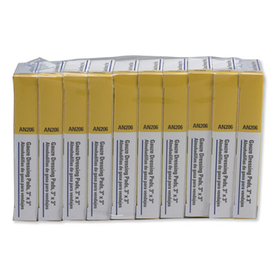 First Aid Only Refill Gauze Pads for ANSI-Compliant First Aid Kits/Cabinets, Sterile, 3 x 3, 40/Pack (AN20610)