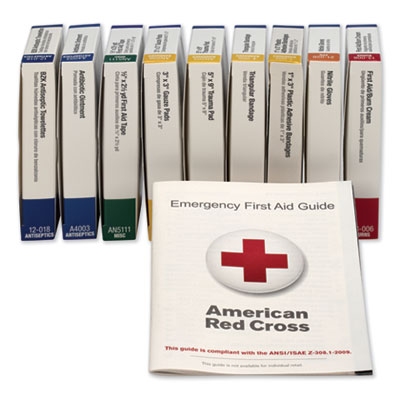 First Aid Only ANSI Compliant First Aid Kit Refill for 10 Unit First Aid Kit, 65 Pieces (740010)