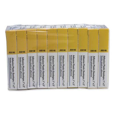 First Aid Only Plastic Adhesive Bandages, 1 x 3, 160/Pack (AN146)