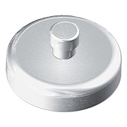 Mounting Magnets for Kantek Acrylic Glove and Paper Towel Dispensers, 1.5" Diameter, White/Silver, 4/Set (AHM001)