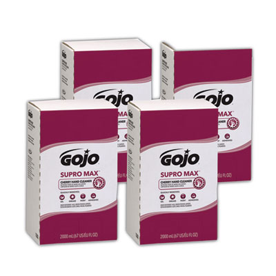 SUPRO MAX Heavy Duty Hand Cleaner, Refill for GOJO PRO TDX 2000 Dispenser, Cherry Fragrance, 2,000 mL, 4/Carton (728204)