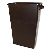 Impact Thin Bin Containers, Rectangular, Polyethylene, 23 gal, Brown (70234)
