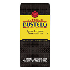Caf Bustelo ESPRESSO STYLE COFFEE PODS, ESPRESSO, 0.38 OZ PODS,18/BOX (11544BX)