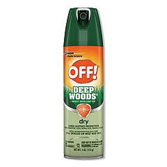 OFF! Deep Woods Dry Insect Repellent, 4oz, Aerosol, Neutral, 12/carton (616304)