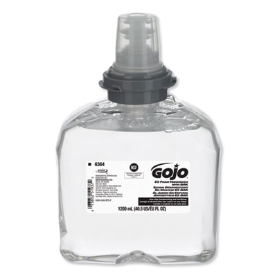 GOJO E2 FOAM HANDWASH WITH BAK, FRAGRANCE-FREE, 1,200 ML REFILL, 2/CARTON (636402CT)