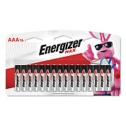 Energizer MAX Alkaline AAA Batteries, 1.5 V, 16/Pack (E92LP16)