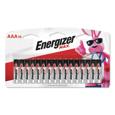 Energizer MAX Alkaline AAA Batteries, 1.5 V, 16/Pack (E92LP16)