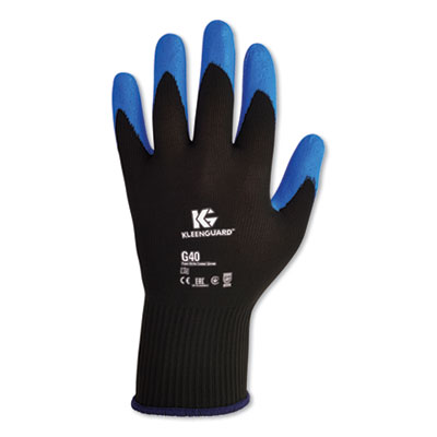 KleenGuard G40 Foam NITRILE Coated Gloves, EN388: 3121X, 9.84" Long, X-Large (Size 10), Blue/Black, 12 Pairs (40228)
