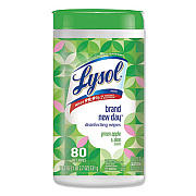 LYSOL Brand DISINFECTING WIPES, 7 X 8, GREEN APPLE AND ALOE, 80 WIPES/CANISTER (75599EA)