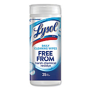 LYSOL Brand DAILY CLEANSING WIPES, 8" X 7", WHITE, 35 WIPES/CANISTER (99117EA)