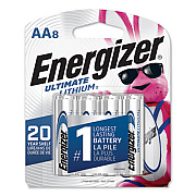 Energizer Ultimate Lithium AA Batteries, 1.5 V, 8/Pack (L91SBP8)