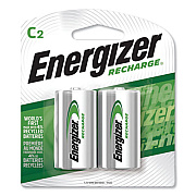 Energizer NiMH Rechargeable C Batteries, 1.2 V, 2/Pack (NH35BP2)