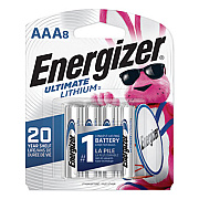 Energizer Ultimate Lithium AAA Batteries, 1.5 V, 8/Pack (L92SBP8)