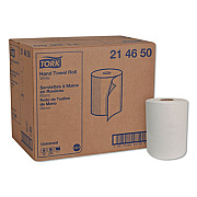 Tork Hardwound Roll Towels, 7.88" x 425 ft, White, 12 Rolls/Carton (214650)