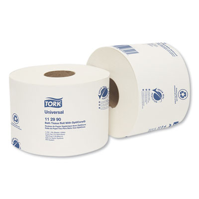 Tork Universal Bath Tissue Roll with OptiCore, Septic Safe, 1-Ply, White, 1,755 Sheets/Roll, 36 Rolls/Carton (112990)