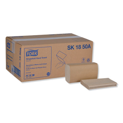 Tork Universal Singlefold Hand Towel, 9.13 x 10.25, Natural, 250/Pack, 16 Packs/Carton (SK1850A)