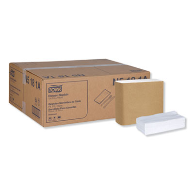 Tork Universal Dinner Napkins, 1-Ply, 15 x 17, 1/8 Fold, White, 3000/Carton (N5181A)