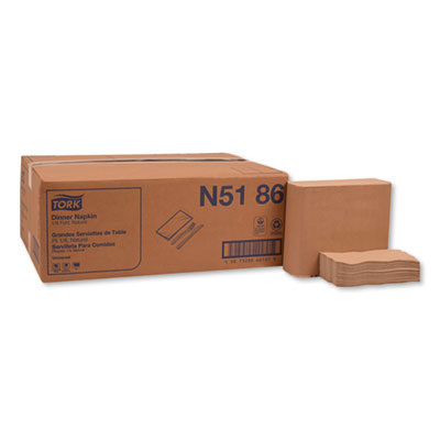 Tork Universal Dinner Napkins, 1-Ply, 15 x 17, Natural Brown, 250/Pack, 12 Pack/Carton (N5186)