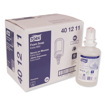 Tork Premium Extra Mild Foam Soap, Unscented, 1 L, 6/Carton (401211)
