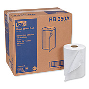 Tork Advanced Hardwound Roll Towel, 7.88" x 350 ft, White, 12 Rolls/Carton (RB350A)