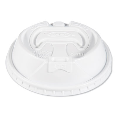Dart Optima Reclosable Lids for Hot Paper Cups, Fits 10 oz to 24 oz Hot Cups, Plastic, White, 1,000/Carton (OPT316)