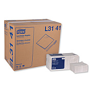 Tork Universal Luncheon Napkins, 1-Ply, 13" x 11.5", 1/4 Fold, Poly-Pack, White 6000/Carton (L3141)