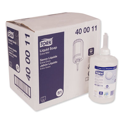 Tork Premium Extra Mild Liquid Soap, Unscented, 1 L, 6/Carton (400011)