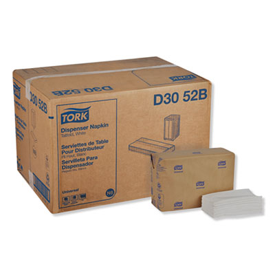Tork Universal Tall-Fold Dispenser Napkins, 1-Ply, 6" x 13.5", White, 10000/Carton (D3052B)