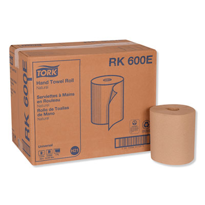 Tork Universal Hardwound Roll Towel, 7.88" x 600 ft, Natural, 12/Carton (RK600E)