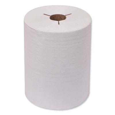 Tork Universal Hand Towel Roll, Notched, 1-Ply, 8" x 425 ft, Natural White, 12 Rolls/Carton (8621400)