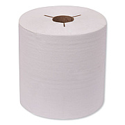 Tork Universal Hand Towel Roll, Notched, 1-Ply, 8" x 800 ft, Natural White, 6 Rolls/Carton (8031400)