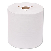 Tork Universal Hand Towel Roll, Notched, 1-Ply, 8" x 800 ft, White, 6 Rolls/Carton (8031900)
