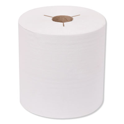Tork Universal Hand Towel Roll, Notched, 1-Ply, 8" x 800 ft, White, 6 Rolls/Carton (8031900)
