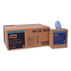 Tork Industrial Paper Wiper, 4-Ply, 8.54 x 16.5, Unscented, Blue, 90 Towels/Box, 10 Boxes/Carton (440245A)