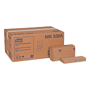 Tork Universal Multifold Hand Towel, 1-Ply, 9.13 x 9.5, Natural, 250/Pack, 16 Packs/Carton (MK530A)