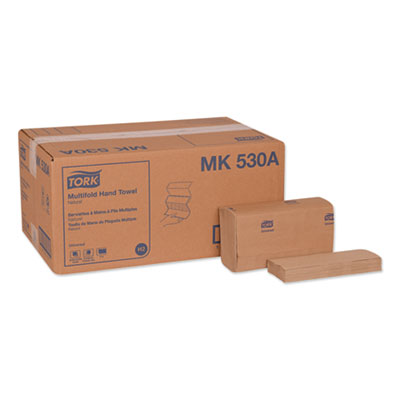 Tork Universal Multifold Hand Towel, 1-Ply, 9.13 x 9.5, Natural, 250/Pack, 16 Packs/Carton (MK530A)