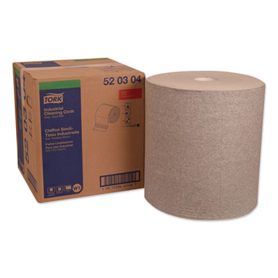 Tork INDUSTRIAL CLEANING CLOTHS, 1-PLY, 16.9 X 15, GRAY, 950/ROLL (520304)