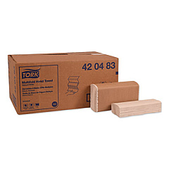 Tork Multifold Towels, 9.13 x 9.5, Natural White, 250/Pack, 16 Packs/Carton (420483)