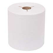 Tork Universal Hand Towel Roll, Notched, 1-Ply, 7.5" x 630 ft, White, 6 Rolls/Carton (8031600)