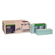 Tork LOW-LINT CLEANING CLOTH, 13.5 X 16.4, TURQUOISE, 100/BAG, 5 BAGS/CARTON (192479)
