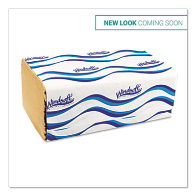 Windsoft Singlefold Towels, 1 Ply, 9.5 x 9., Natural, 250/Pack, 16 Packs/Carton (WIN106)
