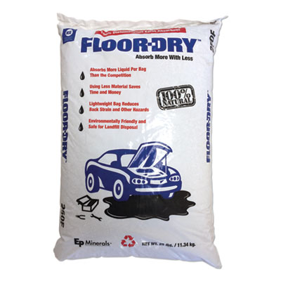 Floor-Dry DE PREMIUM OIL ABSORBENT, DIATOMACEOUS EARTH, 25LB POLY BAG (M9825)