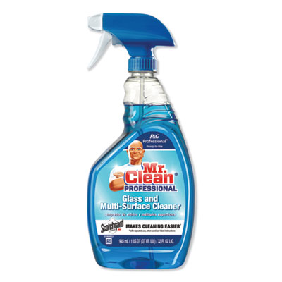 Mr. Clean Professional Glass and Multi-Surface Cleaner with Scotchgard Protector, Apple, 32 oz Spray Bottle, Ready-To-Use (81308EA)
