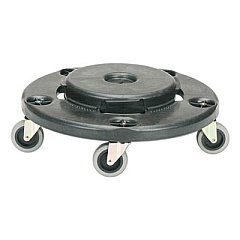 AbilityOne 7240016811786 SKILCRAFT Trash Can Dolly, 250 lb Capacity, 17.75" x 6", Black/Gray